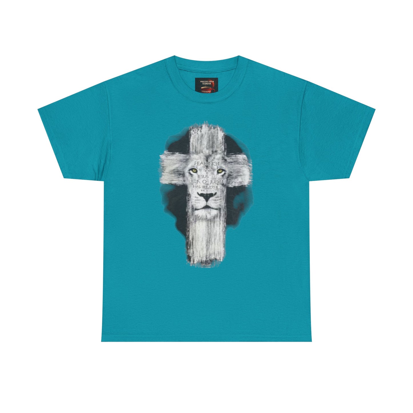 "Rostro del León, Poder de la Cruz – Camiseta del Reino"