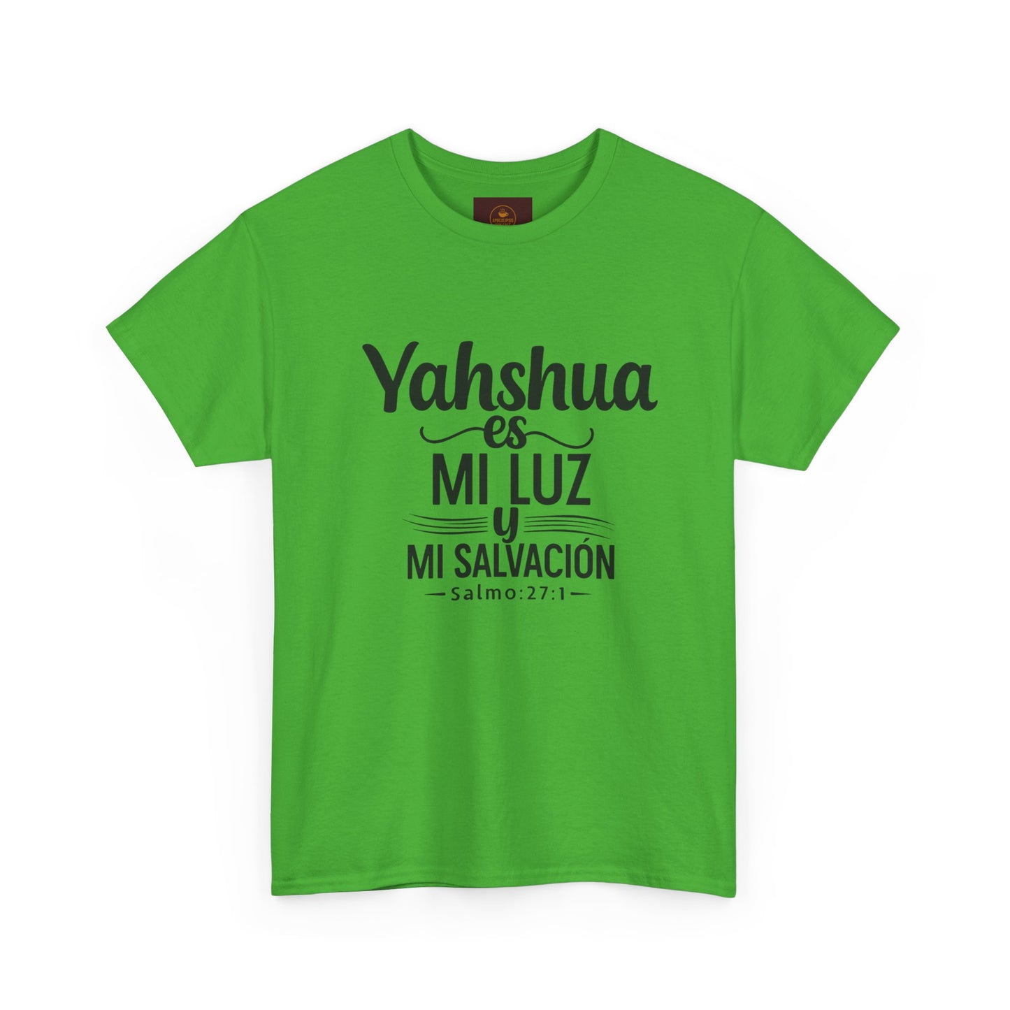"Yahshua es mi Luz – Camiseta Blanca de Algodón con Salmo 27:1"