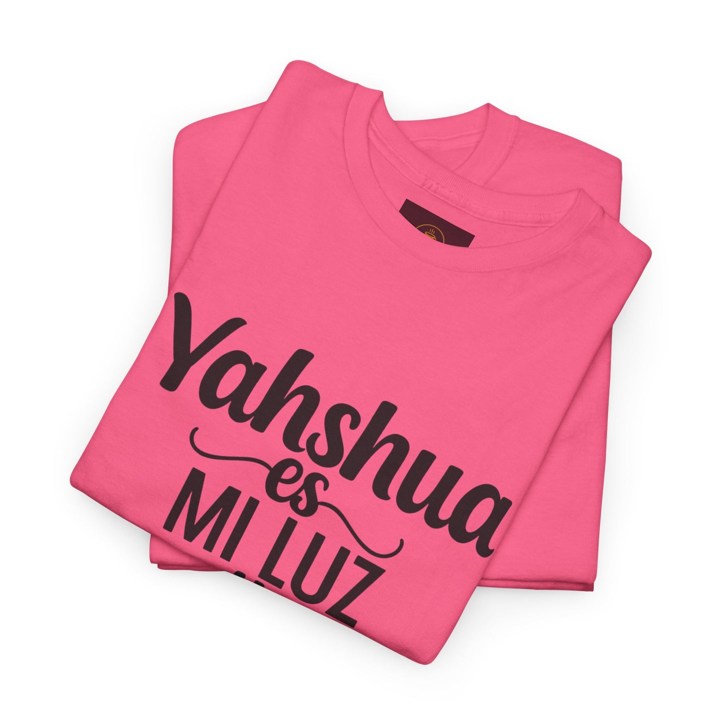 "Yahshua es mi Luz – Camiseta Blanca de Algodón con Salmo 27:1"