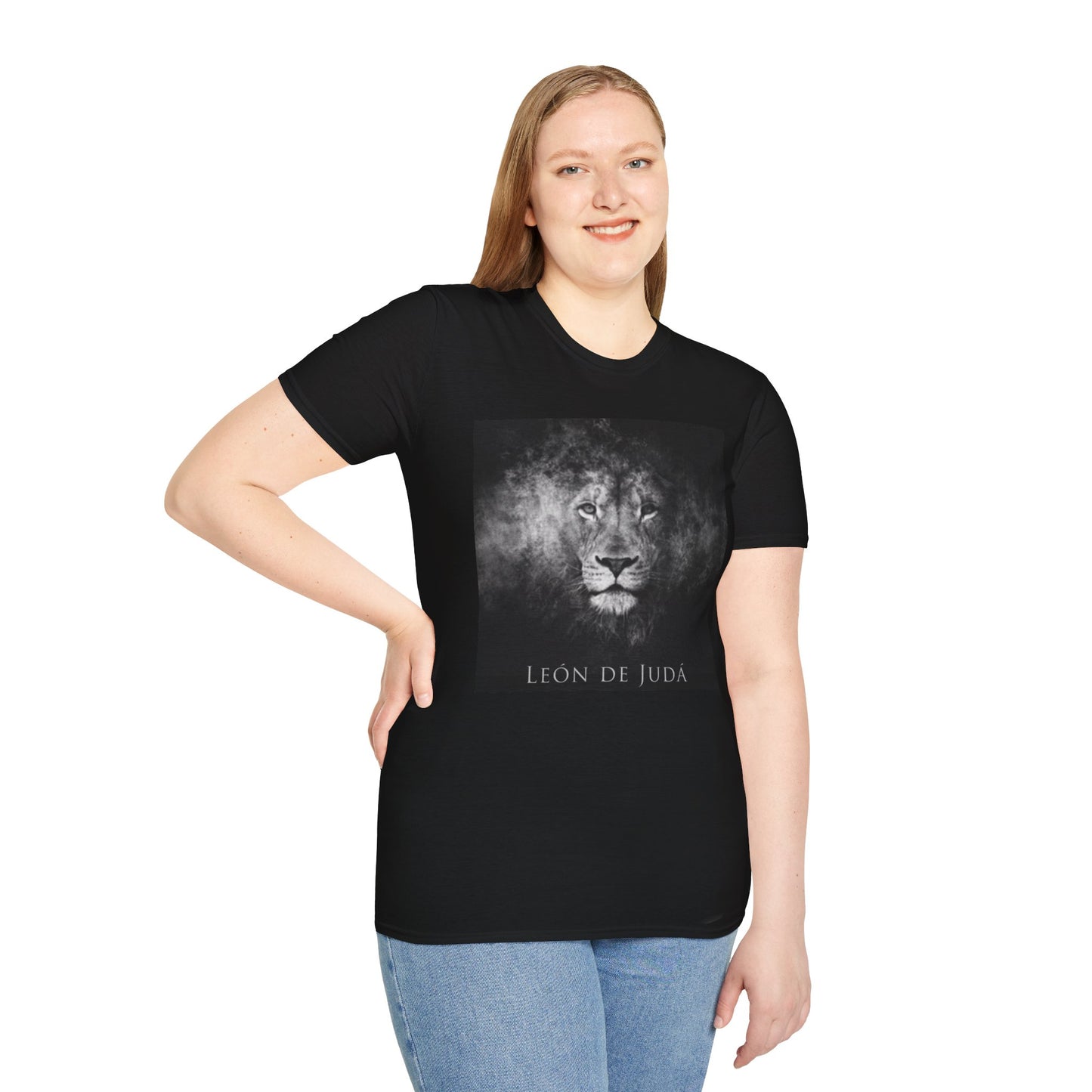 Camiseta Unisex – León de Judá | Diseño Profético en Blanco y Negro