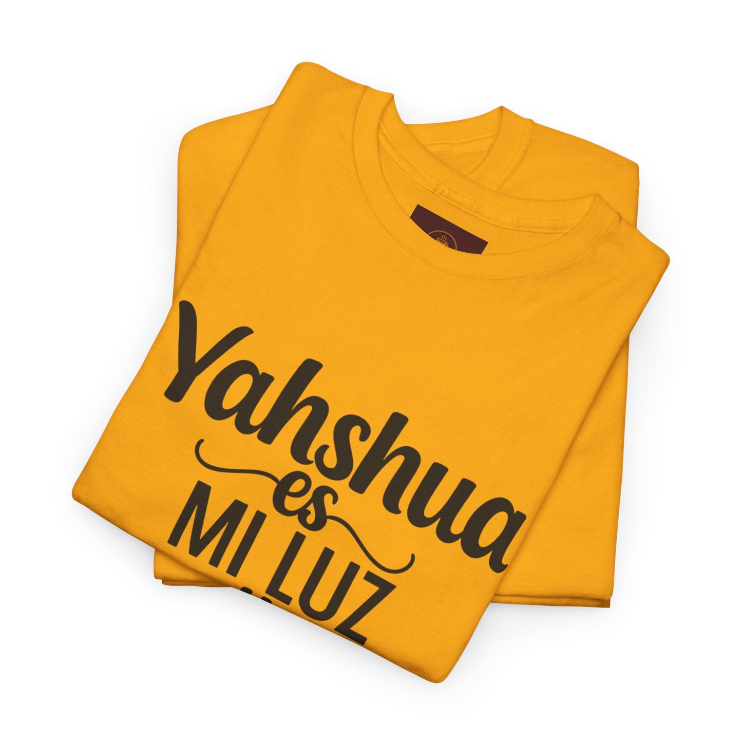 "Yahshua es mi Luz – Camiseta Blanca de Algodón con Salmo 27:1"