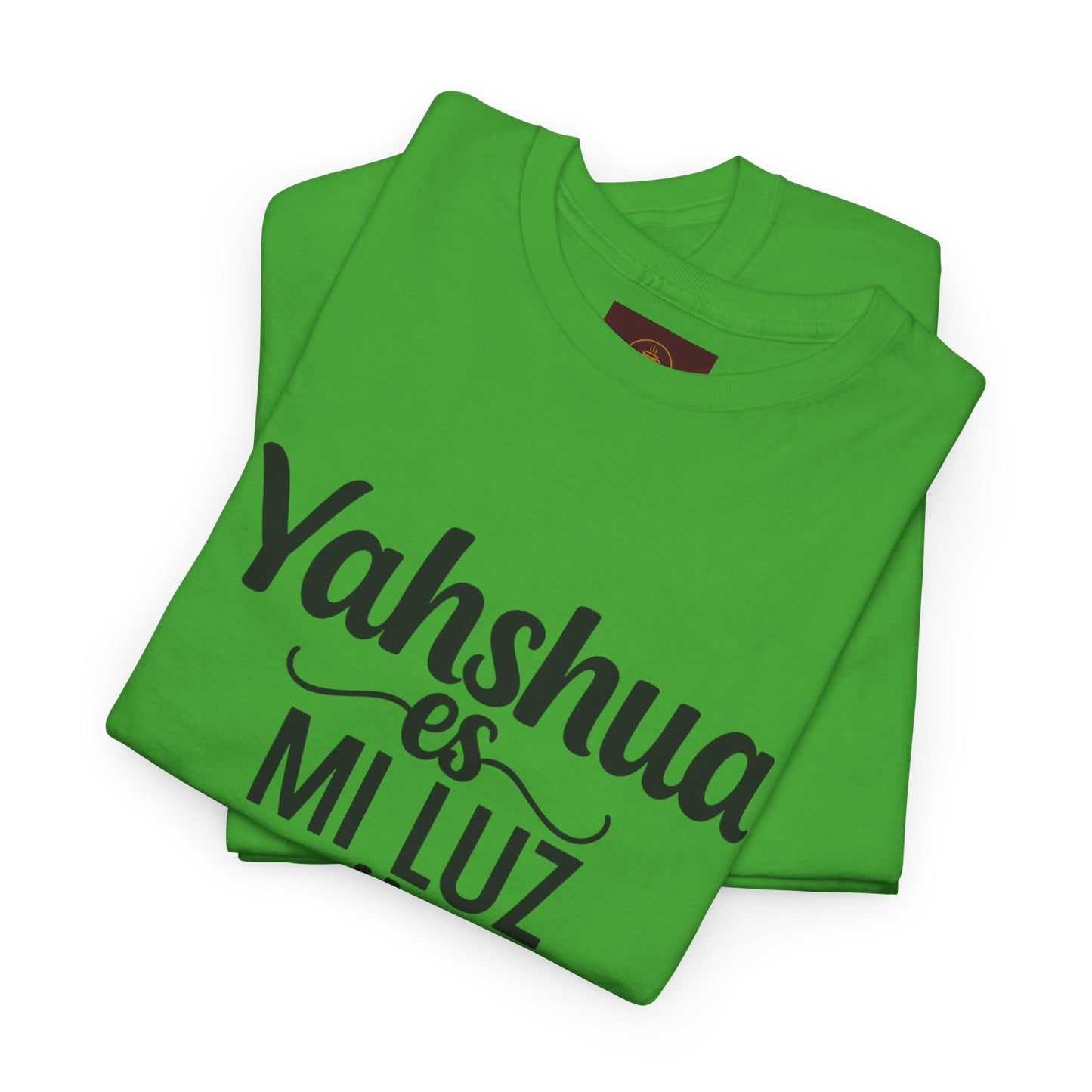 "Yahshua es mi Luz – Camiseta Blanca de Algodón con Salmo 27:1"