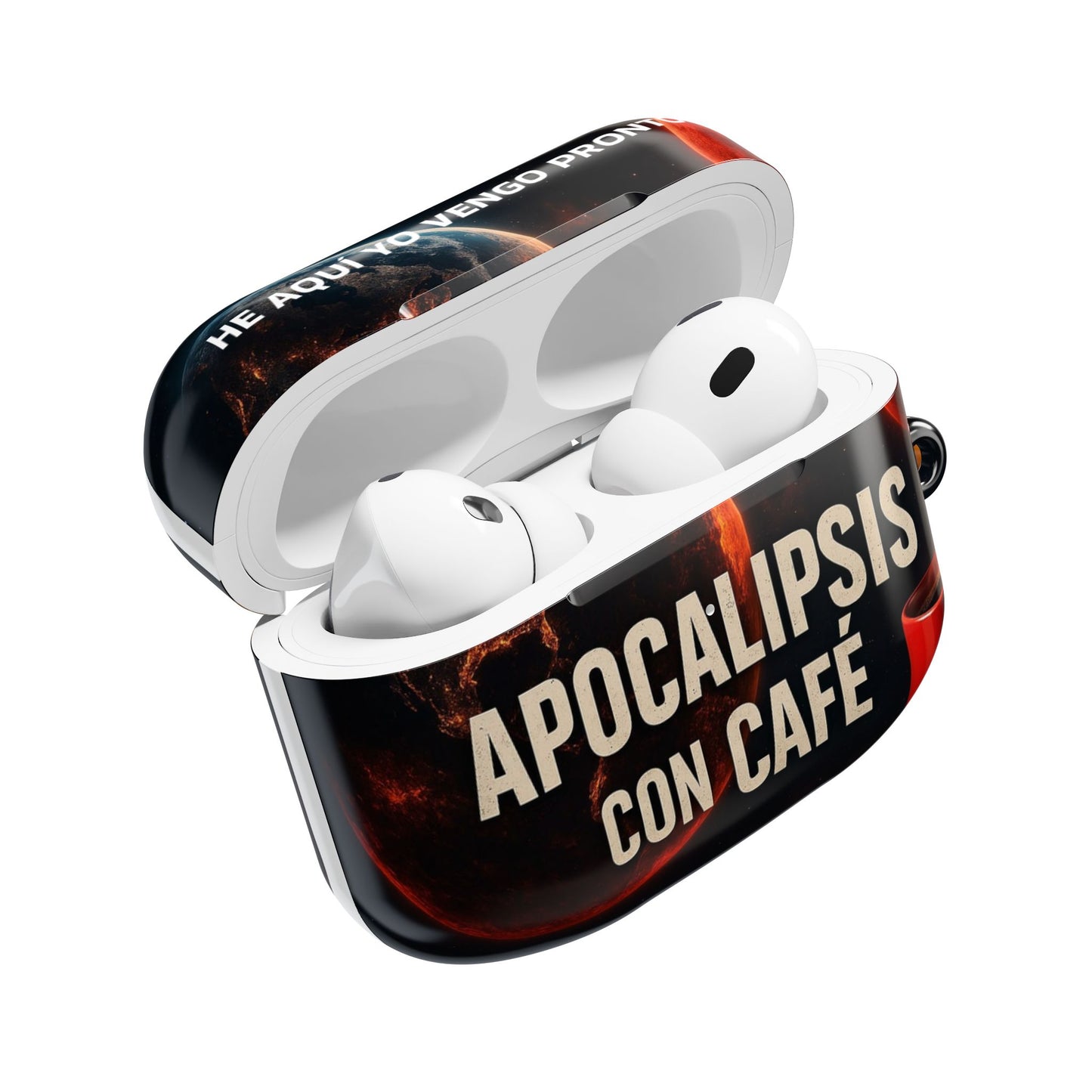 🎧 Funda Profética para AirPods – Apocalipsis con Café | “He aquí, yo vengo pronto”