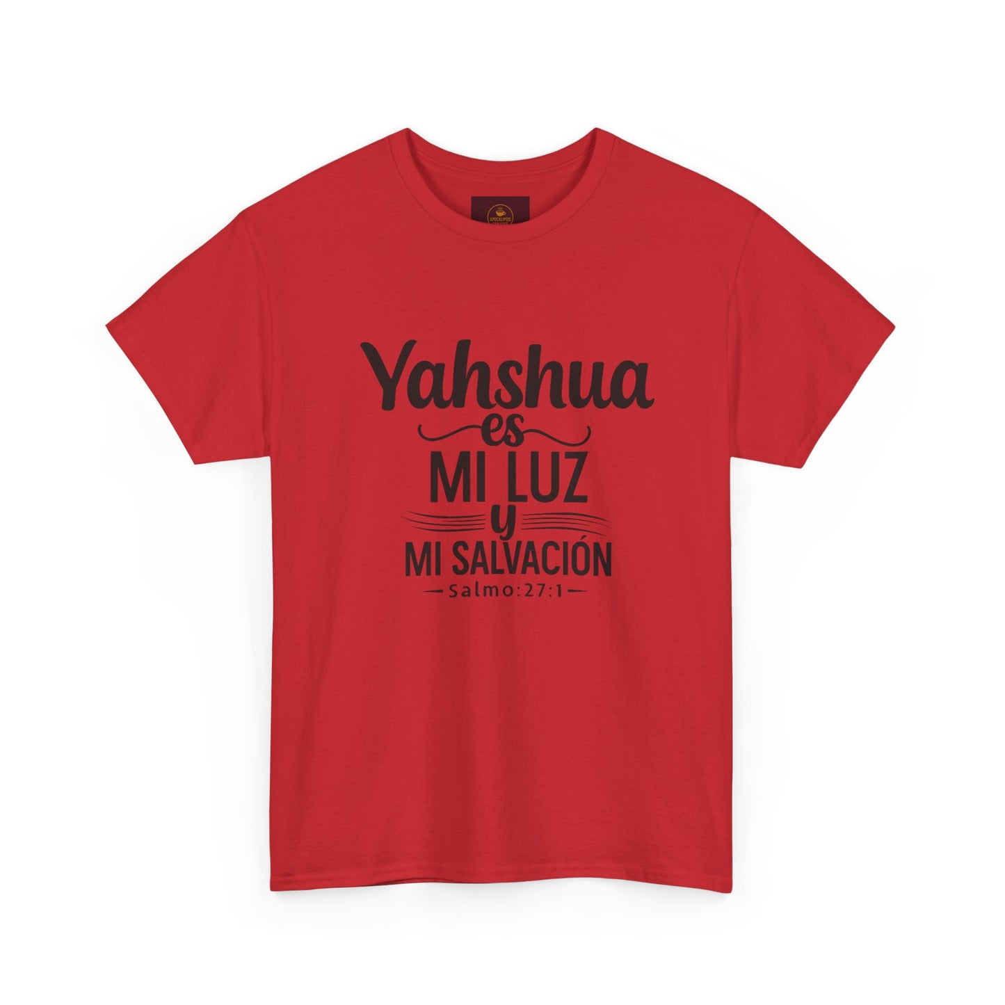 "Yahshua es mi Luz – Camiseta Blanca de Algodón con Salmo 27:1"