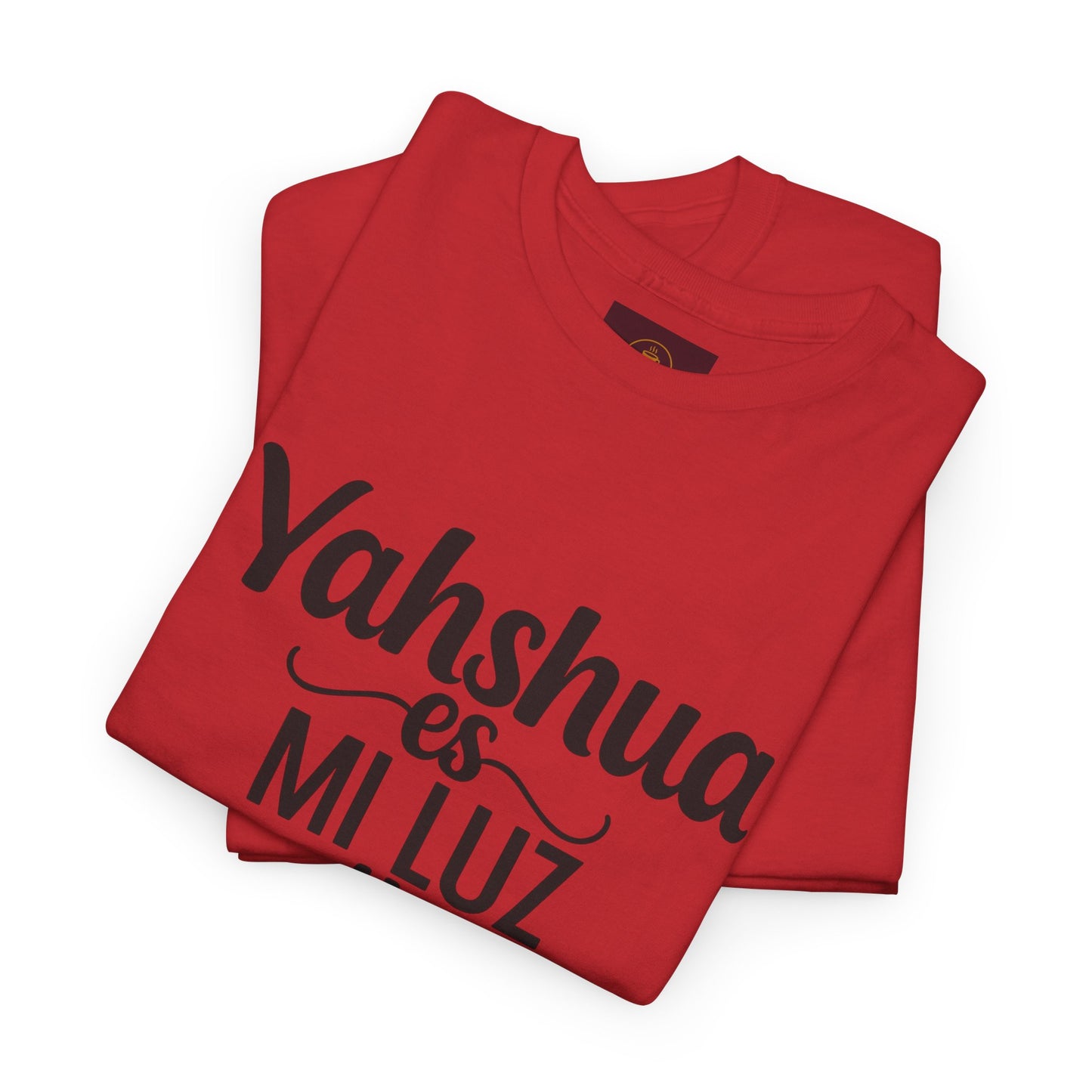 "Yahshua es mi Luz – Camiseta Blanca de Algodón con Salmo 27:1"