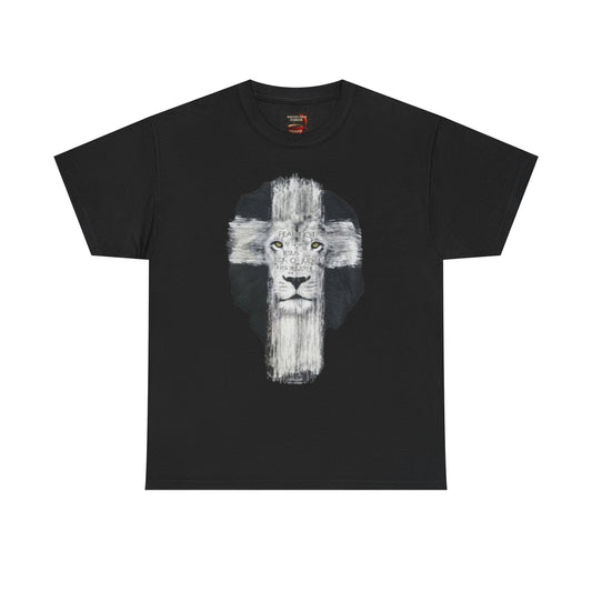 "Rostro del León, Poder de la Cruz – Camiseta del Reino"