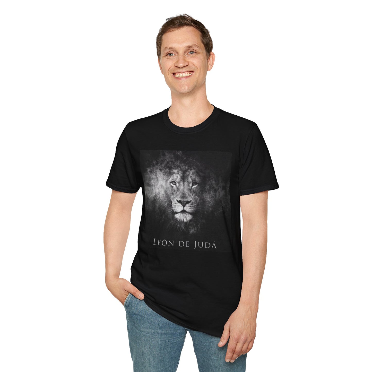 Camiseta Unisex – León de Judá | Diseño Profético en Blanco y Negro