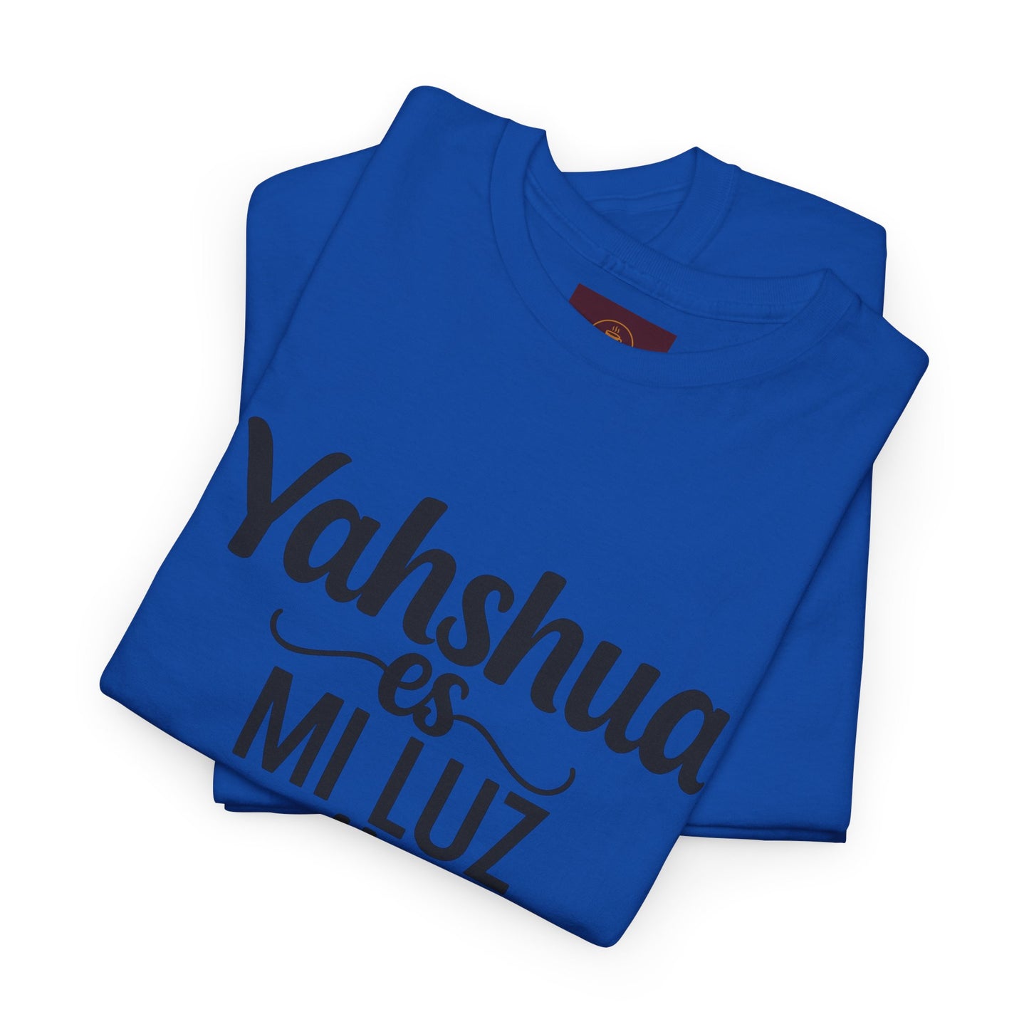 "Yahshua es mi Luz – Camiseta Blanca de Algodón con Salmo 27:1"